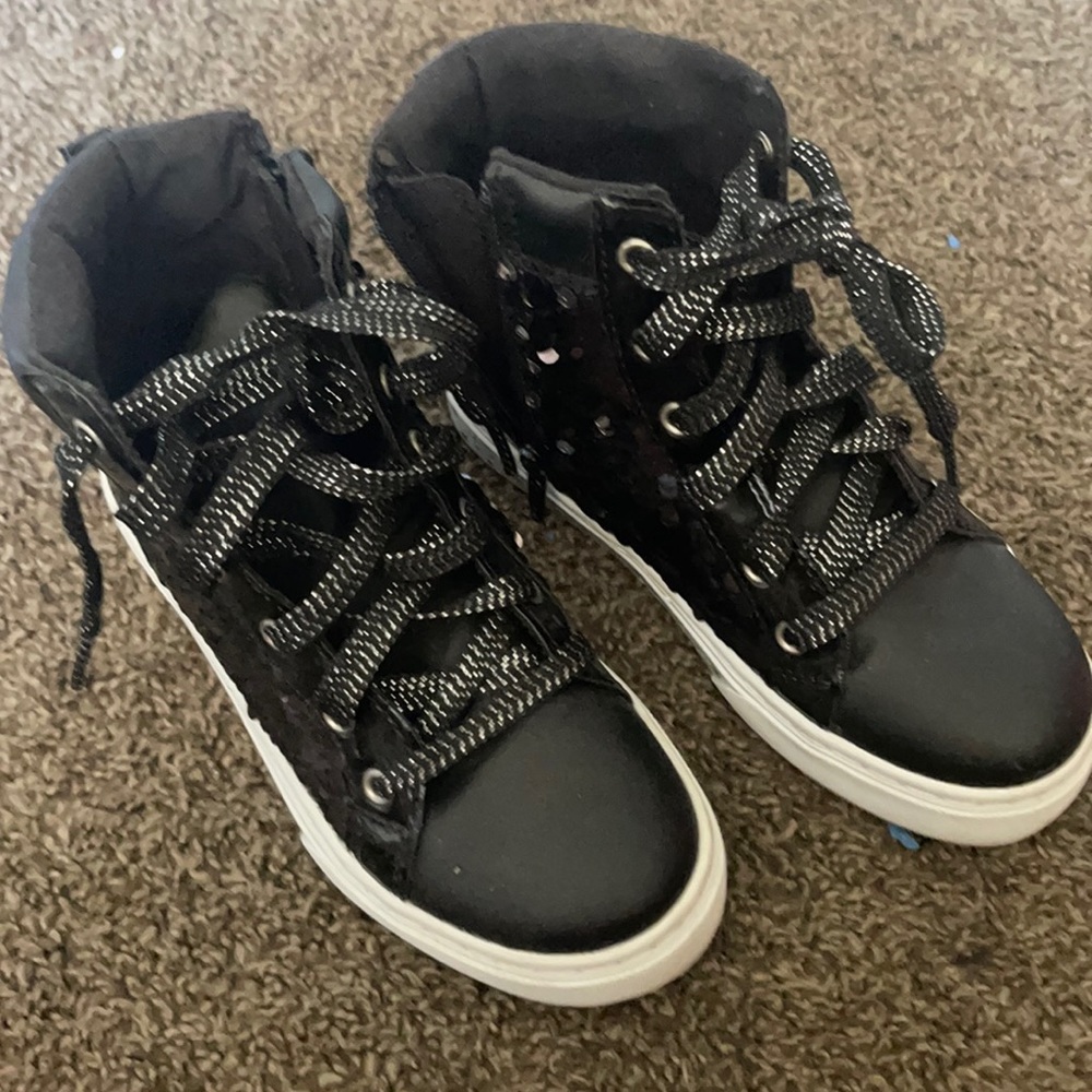 Girls black boots shoes
